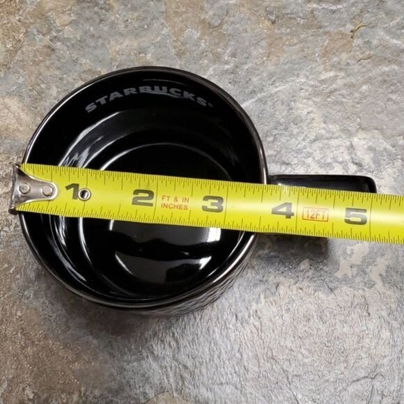 2019 Starbucks 12oz Cup Mug CERAMIC Coffee Tea Hot Cocoa Hammered Gunmetal - Picture 6 of 11